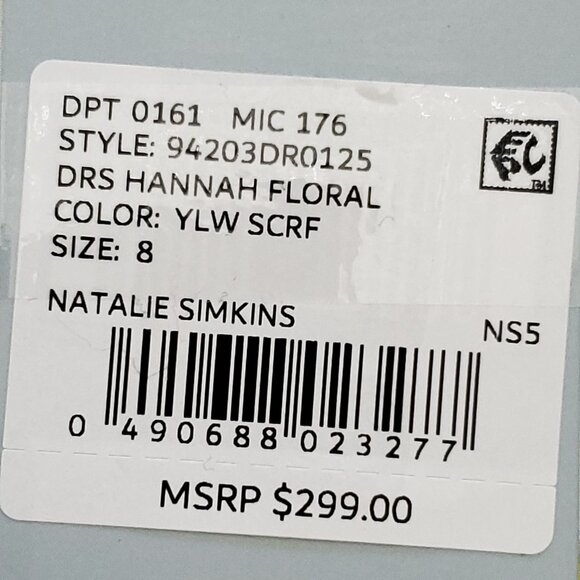 Antonio Melani x Style by Simkins Hannah Floral V-Neck Maxi Dress Size 8 - Picture 10 of 15